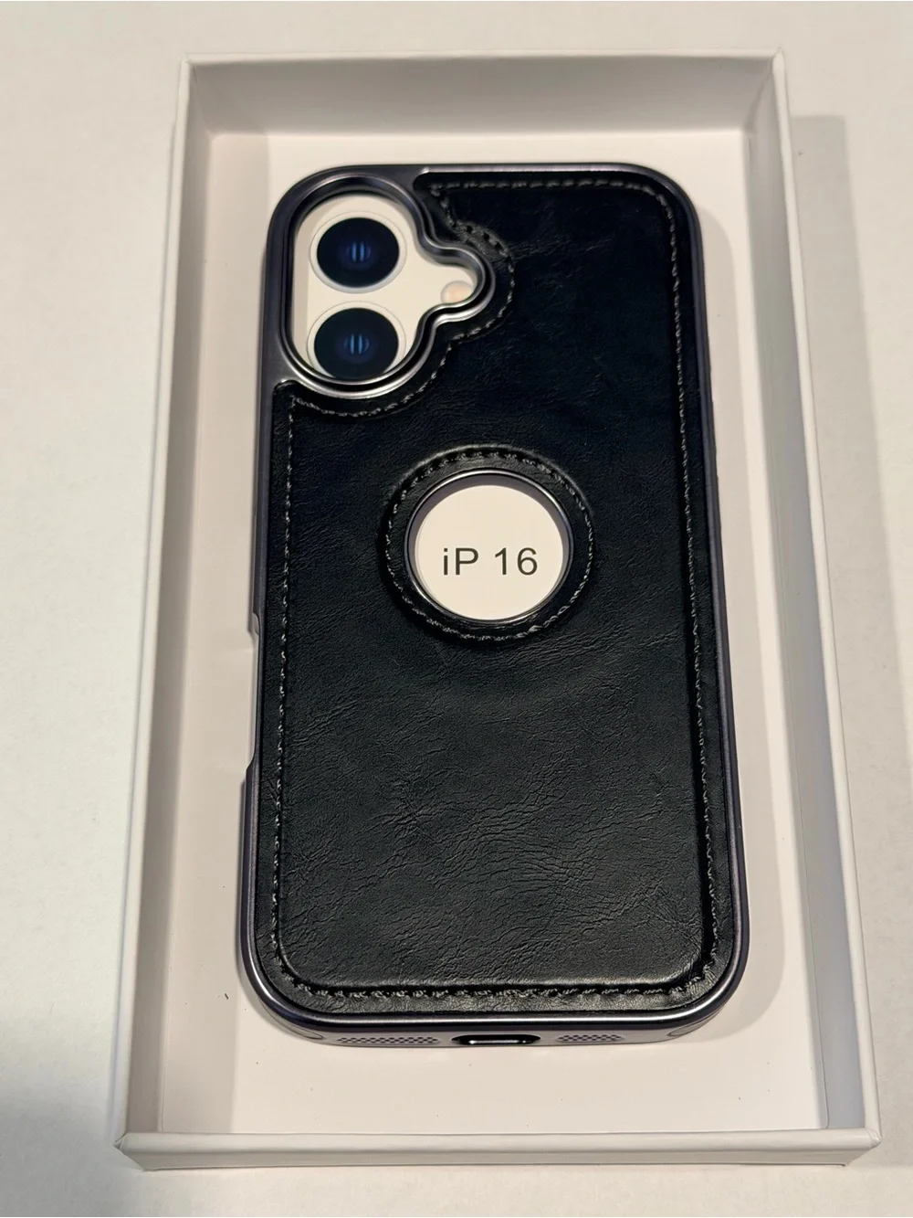 KECAKE for iPhone 16 6.1 Inch Case Luxury Leather